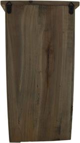 img 1 attached to 🪑 Stylish Rustic Reclaimed Wood Wall Cabinet: Zeckos 20" - Shelf and Hooks Included