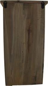 img 2 attached to 🪑 Stylish Rustic Reclaimed Wood Wall Cabinet: Zeckos 20" - Shelf and Hooks Included