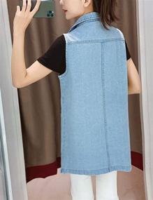 img 1 attached to PEHMEA Vintage Sleeveless Buttons Waistcoat Women's Clothing