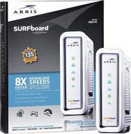 arris surfboard sb6141 cable modem - enhanced docsis 3.0 speeds - retail packaging, white logo