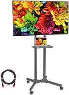 suptek ml5074-3 mobile tv cart: rolling tv stand mount with wheels & shelf for 32-70 inch lcd, led, plasma, flat screen - effortless mobility and convenience logo