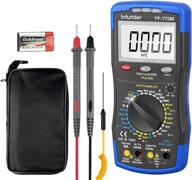 🔧 high-performance infurider yf-770m digital multimeter: 6000 counts manual/manual range ac/dc voltage amp ohmmeter tester meter with diode continuity, capacitance, temperature, and mechanical protection logo