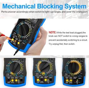 img 3 attached to 🔧 High-Performance Infurider YF-770M Digital Multimeter: 6000 Counts Manual/Manual Range AC/DC Voltage Amp Ohmmeter Tester Meter with Diode Continuity, Capacitance, Temperature, and Mechanical Protection