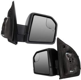 img 4 attached to 🔌 Power Heated Towing Mirrors with Turn Signal for Ford F150 2015-2018 - AUTOMUTO Left and Right Side Tow Mirrors, Driver and Passenger Side Compatible Upgrade