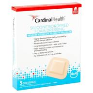 🩹 cardinal health bfm44rr silicone bordered foam bandage 4x4 (15), 15 count pack - reliable wound care solution логотип