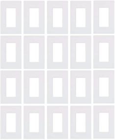 img 2 attached to 🏠 Enhance Your Home Décor with Lutron CW-1-WH 1-Gang Claro Screw-Less Wall Plate, White (20 Pack)