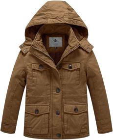 img 4 attached to 🧥 Ultimate Warmth and Style: WenVen Thicken Quilted Cotton Jacket for Boys