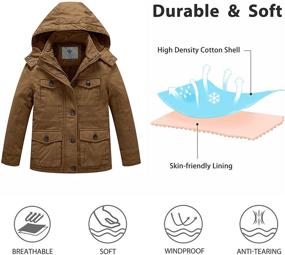 img 1 attached to 🧥 Ultimate Warmth and Style: WenVen Thicken Quilted Cotton Jacket for Boys