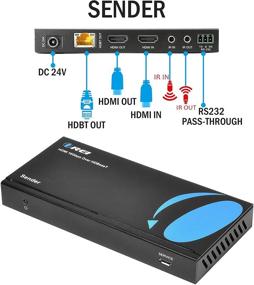 img 1 attached to 🔌 OREI 4K UltraHD удлинитель через HDBaseT: балун Full 18Gbps по CAT 5/6/7 Ethernet кабелю - IR сигнал - 230 футов @ 1080P - 130 футов @ 4K 60 Гц