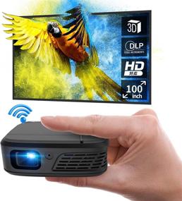 img 4 attached to 📽️ Portable DLP Mini Projector 3D WiFi Full HD 1080P Supported Outdoor Movie Cinema Wireless Airplay Home Theater with Battery for iPhone Android TV Stick DVD Player Laptop Tablet PS5 HDMI USB