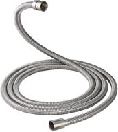 🚿 premium 100 inch brass fittings: extra long flexible stainless steel handheld shower hose in brushed nickel finish logo