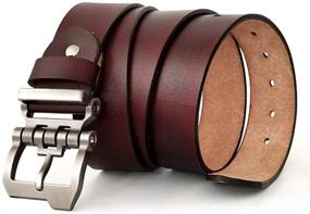 img 3 attached to JingHao Designer Genuine Leather Length Men's Accessories and Belts