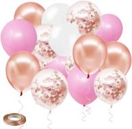 🎈 stunning 50pcs rose gold white pink balloons: perfect for birthday, wedding, graduation & christmas parties logo