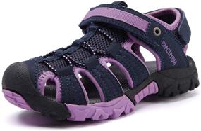 img 4 attached to 👧 BMCiTYBM Closed Outdoor Sandals: Adorable and Durable Shoes for Toddler Girls!