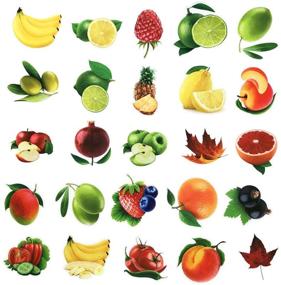 img 1 attached to Cute Fruits and Vegetables Water Bottle Stickers - 100pcs Variety Vinyl Decals for Car, Motorcycle, Bicycle, Luggage, Skateboard - Waterproof Graffiti Patches