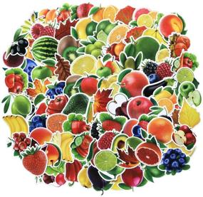 img 4 attached to Cute Fruits and Vegetables Water Bottle Stickers - 100pcs Variety Vinyl Decals for Car, Motorcycle, Bicycle, Luggage, Skateboard - Waterproof Graffiti Patches