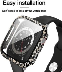 img 2 attached to 📱 Landhoo 10 Пакет чехлов для Apple Watch Series 3 Series 2 38mm: Защитная пленка из закаленного стекла и полное покрытие для iWatch - Великолепная защита для вашего устройства!