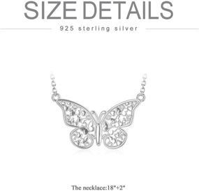 img 1 attached to PEIMKO Filigree Butterfly Necklace Beautiful