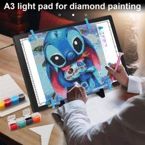 img 2 attached to 🔦 A3 Magnetic Light Pad - Ultimate Portable Tracing Light Box for Drawing, with 4 Magnets, Ultra-Thin Light Board, Matching Bag & USB Cable - Ideal for Diamond Painting and X-ray View