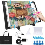 🔦 a3 magnetic light pad - ultimate portable tracing light box for drawing, with 4 magnets, ultra-thin light board, matching bag & usb cable - ideal for diamond painting and x-ray view logo