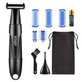 img 4 attached to 💇 Othos Multi-functional Electric Grooming Razor Kit: Body Trimmer, Nose, Ear, Eyebrow, Wet/Dry, Waterproof - AA Battery Included!