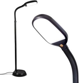 img 4 attached to 💡 Brightech Litespan - Advanced LED Floor Lamp for Precise Crafts and Reading - Ideal Estheticians' Light for Flawless Lash Extensions - Natural Daylight Illumination for Office Tasks - Flexible Gooseneck Pole Lamp (Jet Black)