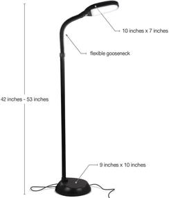 img 2 attached to 💡 Brightech Litespan - Advanced LED Floor Lamp for Precise Crafts and Reading - Ideal Estheticians' Light for Flawless Lash Extensions - Natural Daylight Illumination for Office Tasks - Flexible Gooseneck Pole Lamp (Jet Black)