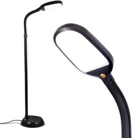 img 3 attached to 💡 Brightech Litespan - Advanced LED Floor Lamp for Precise Crafts and Reading - Ideal Estheticians' Light for Flawless Lash Extensions - Natural Daylight Illumination for Office Tasks - Flexible Gooseneck Pole Lamp (Jet Black)