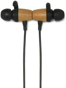 img 3 attached to Bamboo Wood Magnetic Bluetooth Wireless Earbuds - Secure Inner Ear Angle-Fit Tips, Sport Earphones with Mic & Volume Control by Reveal Shop