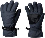 🧤 columbia medium obsidian xy0123 010 gloves for boys - cold weather accessories logo