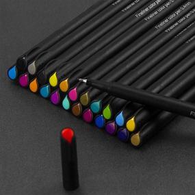 img 2 attached to 🖌️ Yongqiang 24 Colors 0.4mm Fine Line Journal Planner Pens Set for Kids & Adults - Ideal for Coloring, Drawing, Bullet Journaling, Calendars, School, Home, and Office