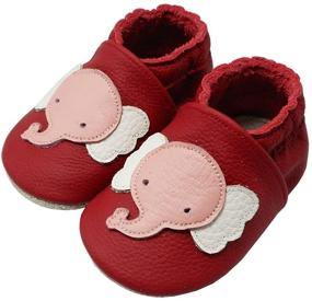 img 2 attached to 👟 YALION Soft Leather Baby Shoes with Suede Sole | Anti-Slip Infant Toddler First Walking Crib Moccasins