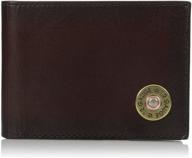 🔫 nocona men's brown bullet bifold wallet logo