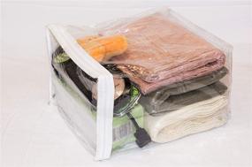 img 1 attached to Clear Vinyl Zippered Storage Bags 9x11x7 Inch 10-Pack: Organize and Protect with Ease