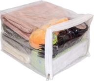 clear vinyl zippered storage bags 9x11x7 inch 10-pack: organize and protect with ease logo