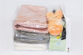 img 3 attached to Clear Vinyl Zippered Storage Bags 9x11x7 Inch 10-Pack: Organize and Protect with Ease