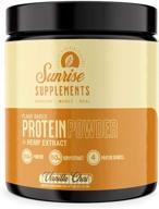 🌱 nutrient-rich vanilla chai plant-based protein powder with hemp extract - 15 servings - non gmo - sunrise supplements logo