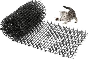 img 4 attached to Outdoor Deterrent Mat with Spikes for Cats & Dogs - Stop Digging, Protect Gardens & Fences, One Sight Scat Mat