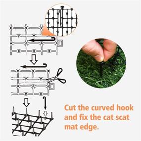 img 3 attached to Outdoor Deterrent Mat with Spikes for Cats & Dogs - Stop Digging, Protect Gardens & Fences, One Sight Scat Mat