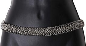 img 2 attached to 👑 Stylish Arsimus Chainmail Chain Link Belt for Fashionable Edge