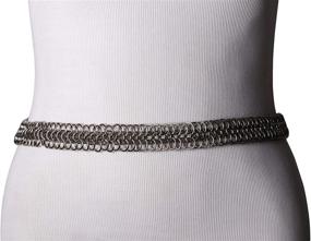 img 1 attached to 👑 Stylish Arsimus Chainmail Chain Link Belt for Fashionable Edge