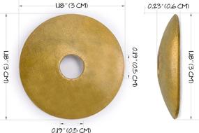 img 2 attached to Premium Set of 10 CBH Convex Round Brass Backplate Washers Hardware 1-1/8-inch - High-Quality and Reliable