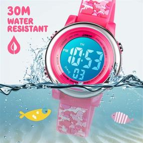img 2 attached to Waterproof Electrical Luminous Stopwatch Wristwatch Boys' Watches