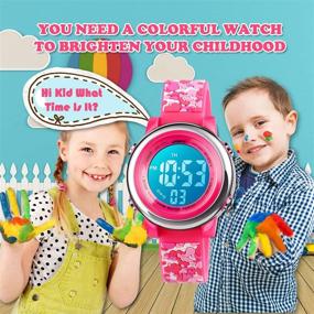img 1 attached to Waterproof Electrical Luminous Stopwatch Wristwatch Boys' Watches