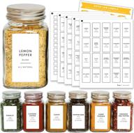 145pcs vudeco spice labels for containers - waterproof pantry labels, preprinted 🏷️ kitchen labels for spice jars, minimalist spice jar labels, stickers, and pantry labels logo