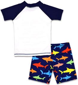 img 3 attached to 👦 Boys' Sunsuit Swimwear with Sleeve, One-Piece Swimsuits for Swimming
