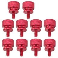 yateng (10 pack) anodized aluminum computer case screws (6-32 thread) - perfect for diy personality modification, beautification & enhanced optimization for computer covers, power supplies, pci slots, and hard drives (red) логотип