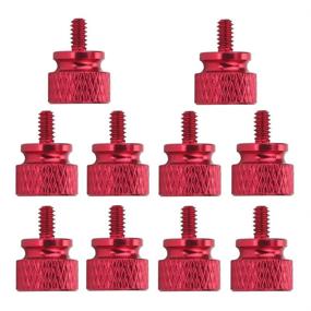 img 3 attached to YATENG (10 Pack) Anodized Aluminum Computer Case Screws (6-32 Thread) - Perfect for DIY Personality Modification, Beautification & Enhanced Optimization for Computer Covers, Power Supplies, PCI Slots, and Hard Drives (Red)