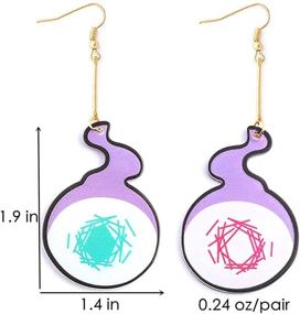 img 2 attached to 🔥 Demon Slayer Tanjiro Anime Earrings and Bracelet Set, Kimetsu no Yaiba Novelty Charm Jewelry Set