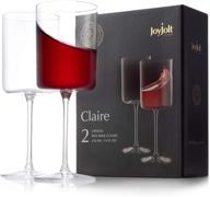 🍷 joyjolt claire collection red wine glasses – set of 2 large 14-ounce crystal wine glasses – ultra-elegant design with wide rims – perfect for special occasions, home bar logo